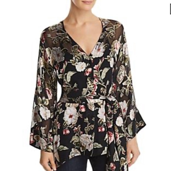 Alice and Olivia burnout floral kimono top XS - Picture 2 of 9